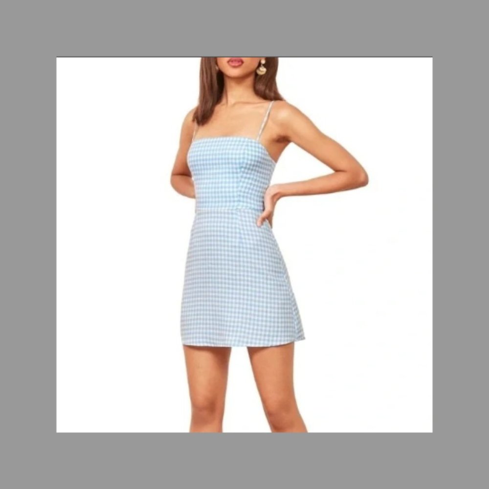 reformation dress gingham 2